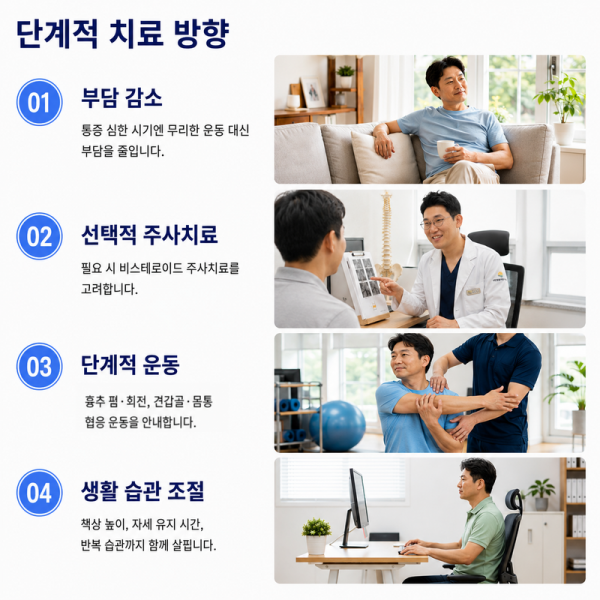흉추 통증의 단계적 치료와 생활 습관 조절 안내